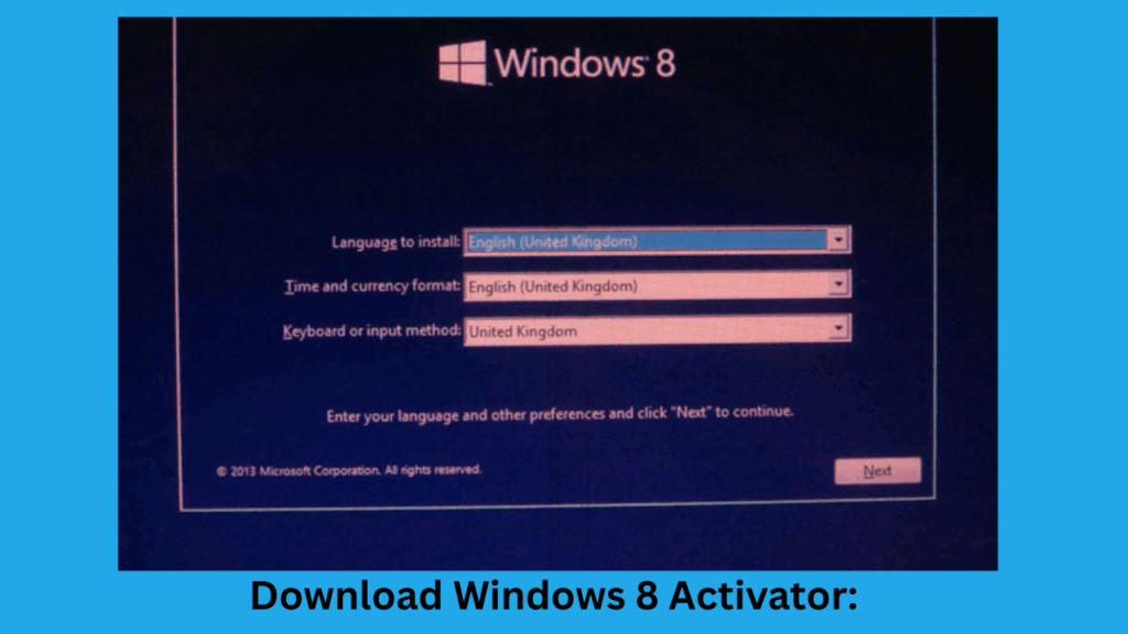 Download Windows 8 Activator:
