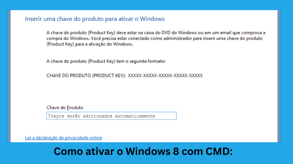 Como ativar o Windows 8 com CMD: