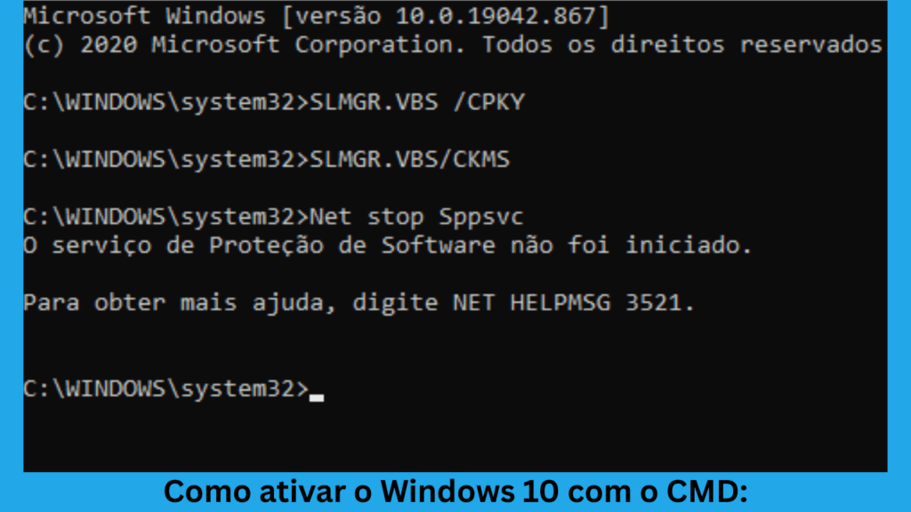Como ativar o Windows 10 com o CMD